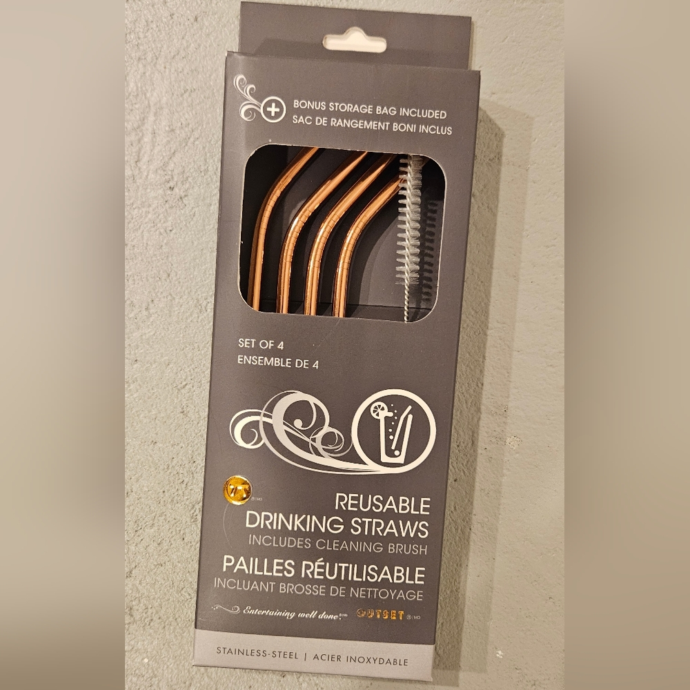 Set of 4 reusable straws